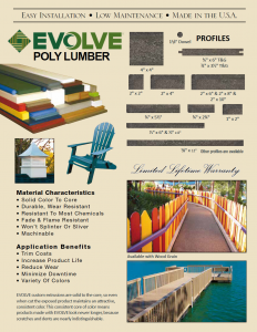 EVOLVE Poly Lumber - Cardinal Building Products